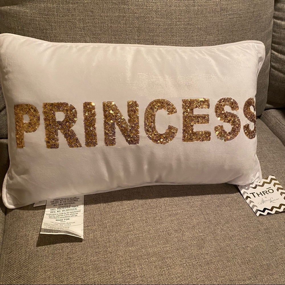 Girls Pillow Thro By Marlo Lorenz White Velvet New